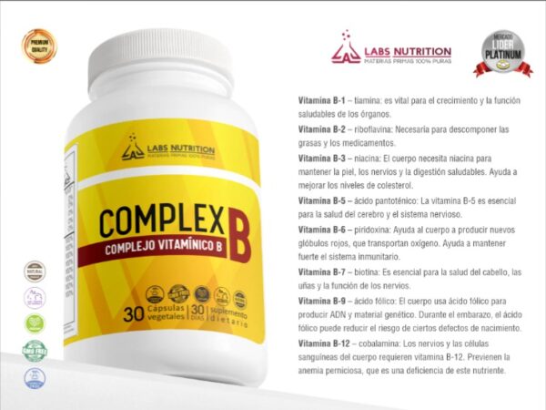Complex B - Complejo vitamínico B (30 capsulas) - Image 2