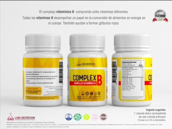 Complex B - Complejo vitamínico B (30 capsulas) - Image 3