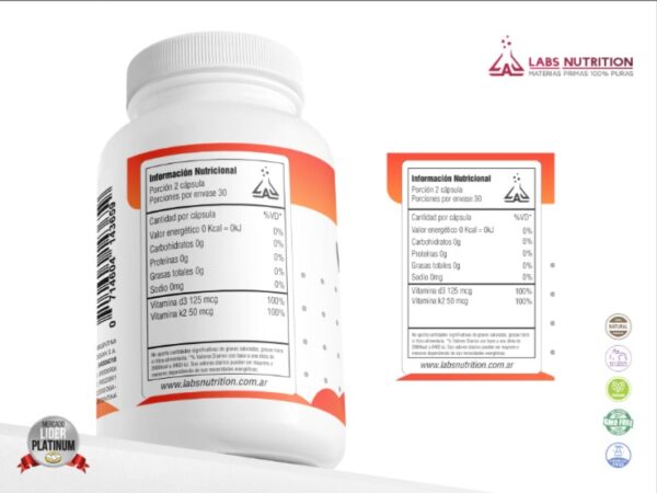 Vitamina D3 + K2 - Regenerador Oseo (60 Capsulas) - Image 4