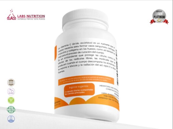 Vitamina C - Acido Ascórbico 500 mg (60 caps) - Image 5